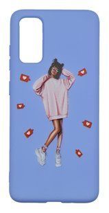 Силіконовий чохол Art для Samsung S20 girl/lilac