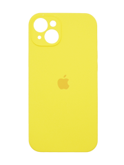 Силіконовий чохол Full Cover для iPhone 15 Plus yellow Full Camera
