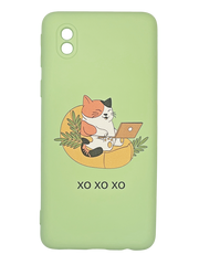 Силіконовий чохол WAVE Fancy для Samsung A01 Core (TPU) freelance cat/mint gum