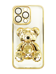 Силиконовый чехол Perfomance bear для iPhone 13 Pro gold Full Camera