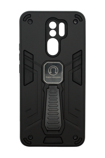 Чехол противоударный Armor Magnetic для Xiaomi Redmi 9 black Full Camera (с подставкой)