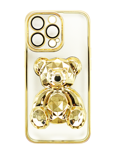 Силіконовий чохол Perfomance bear для iPhone 13 Pro gold Full Camera