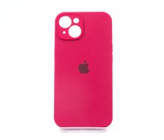 Силіконовий чохол Full Cover для iPhone 14 rose red Full Camera