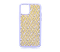 Силіконовий чохол Weaving case для iPhone 11 Pro light purple (плетінка)