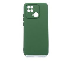 Силіконовий чохол Full Cover для Xiaomi Redmi 10C dark green Full Camera без logo