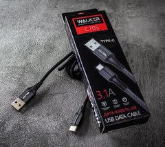USB кабель Walker C705 Type-C 3.1A 1m black