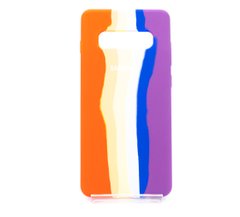 Силіконовий чохол Full Cover для Samsung S10+ Rainbow №2