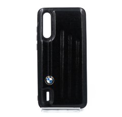 Чехол BMW Logo кожа рельеф для Xiaomi Mi 9 Lite black