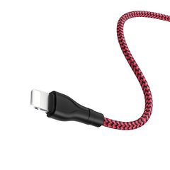 USB кабель Borofone BX39 Beneficial Lightning 2.4A/1m black red