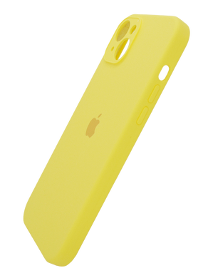 Силіконовий чохол Full Cover для iPhone 15 Plus yellow Full Camera