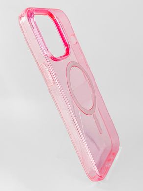 Чохол TPU Galaxy Sparkle MagSafe для iPhone 15 Pro pink+glitter