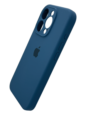 Силіконовий чохол Full Cover для iPhone 15 Pro abyss blue Full Camera