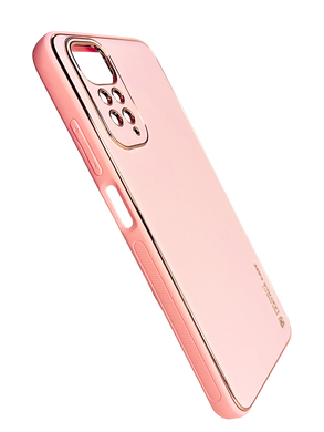 Чохол шкіра Xshield для Xiaomi Redmi Note 11/Note 11S pink Full camera