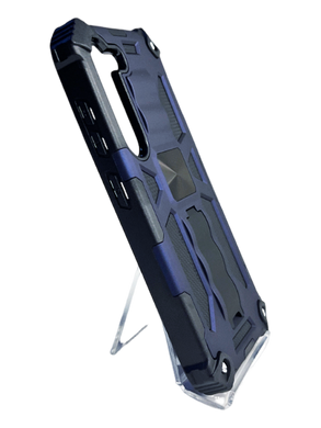 TPU+PC чохол Hybrid Armor для Samsung S23 протиударний з підставкою blue