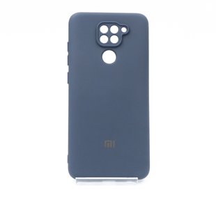 Силиконовый чехол Full Cover для Xiaomi Redmi Note 9/Redmi 10X midnight blue My color Full Camera