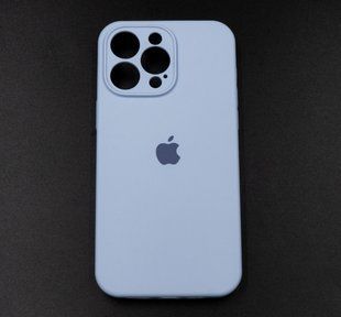 Силіконовий чохол Full Cover для iPhone 14 Pro Max lilac blue Full Camera
