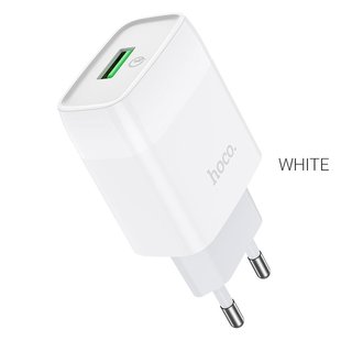 Сетевой блок питания HOCO C72Q QC3.0 1USB/18W/3A white