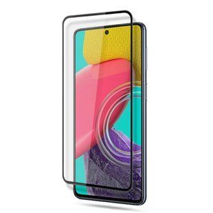 Защитное 2.5D стекло Full Coverage для Samsung M53 5G black Glasscove