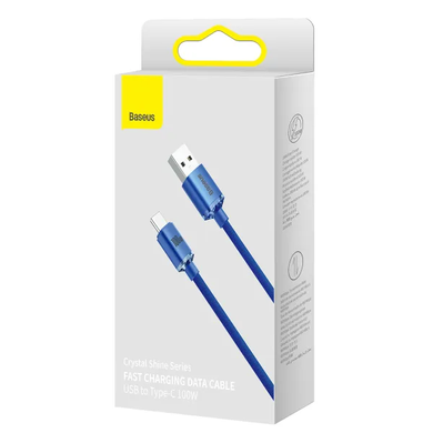 Кабель Baseus Crystal Shine Series Type-C 100W 1.2m blue