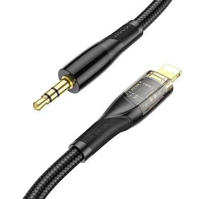 AUX-адаптер Hoco UPA25 clear digital audio conversion cable Lightning 1m black