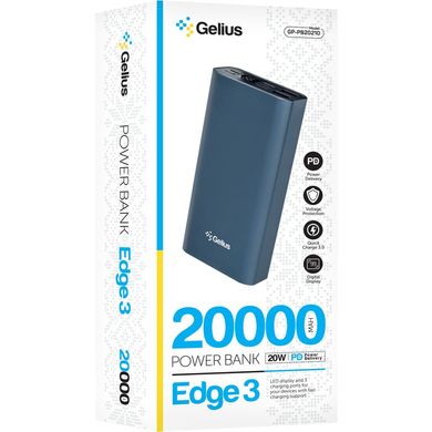 Power Bank Gelius Pro Edge 3 PD GP-PB20-210 20000mAh QC+PD 20W dark blue