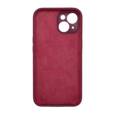 Силіконовий чохол Full Cover для iPhone 15 marsala Full camera