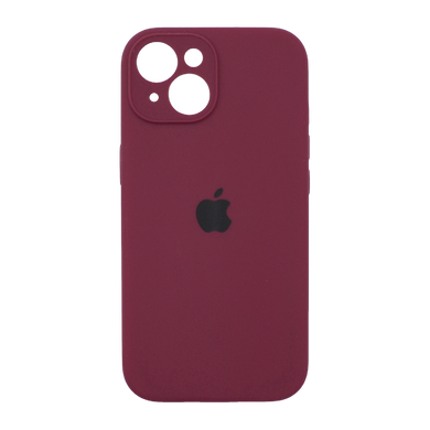 Силіконовий чохол Full Cover для iPhone 15 marsala Full camera