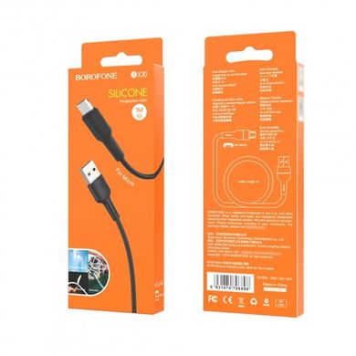USB кабель Borofone BX30 Silicone Micro 2.4A/1m black