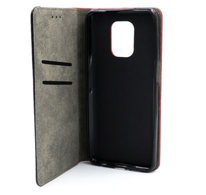 Чохол книжка Carbon для Xiaomi Redmi Note 9 Pro/9Pro Max/9s red/black (4you)