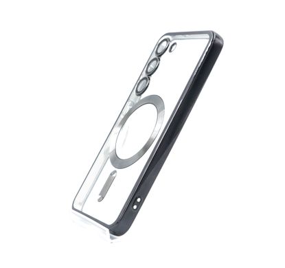 Чохол TPU Metallic Full Camera with Magsafe для Samsung S23 black Full Camera