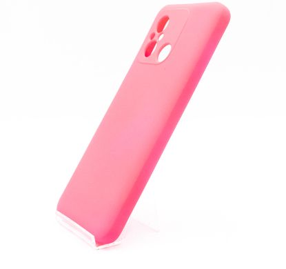 Силіконовий чохол Full Cover для Xiaomi Redmi 12C fluoriscence pink Full Camera без logo