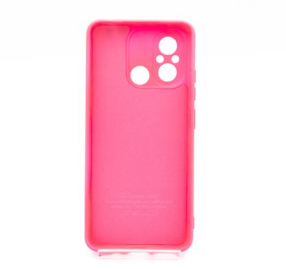 Силіконовий чохол Full Cover для Xiaomi Redmi 12C fluoriscence pink Full Camera без logo