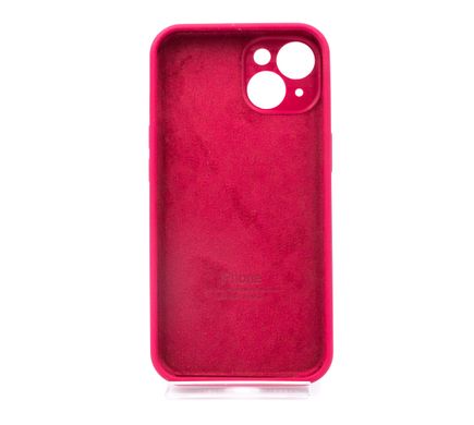 Силіконовий чохол Full Cover для iPhone 14 rose red Full Camera