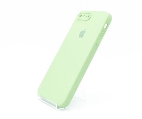 Силіконовий чохол Full Cover Square для iPhone 7+/8+ green Full Camera