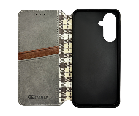 Чохол-книжка шкіра для Samsung A37 grey Getman Cubic PU