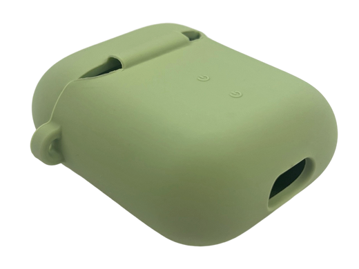 Чохол for AirPods 1/2 силіконовий mint gum з мікрофіброю