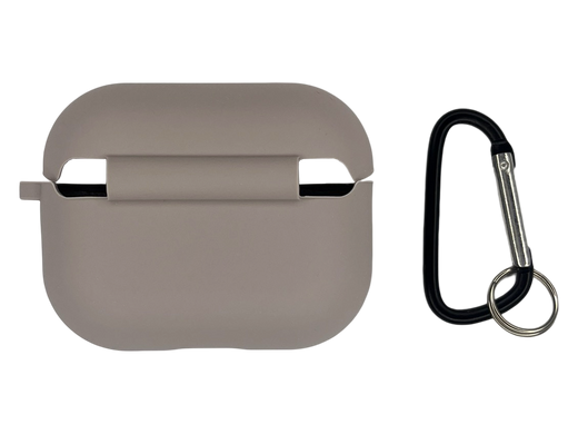 Чехол for AirPods Pro 3 силиконовый stone (gray) с микрофиброй