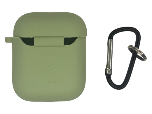 Чохол for AirPods 1/2 силіконовий mint gum з мікрофіброю