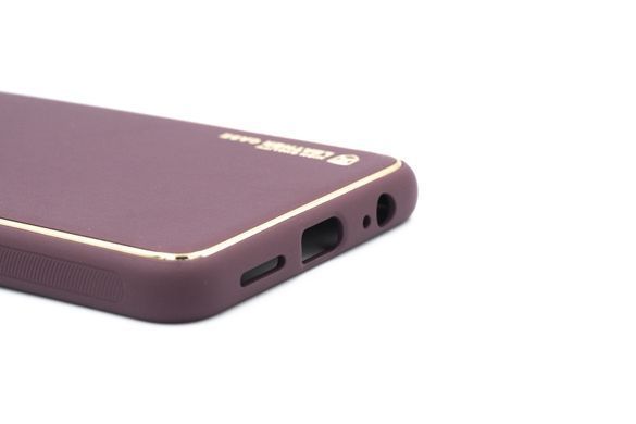 Чохол шкіра Xshield для Xiaomi Redmi Note 10/Note 10S plum red Full Camera