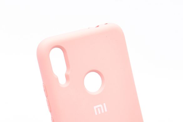 Силиконовый чехол Full Cover для Xiaomi Redmi Note 7 pink без logo