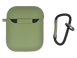 Чохол for AirPods 1/2 силіконовий mint gum з мікрофіброю