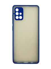 Чехол 2 в 1 Matte Color для Samsung A71 dark blue/green Full camera