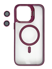 Чохол Bracket clear camera lens with MagSafe для iPhone 13 marsala