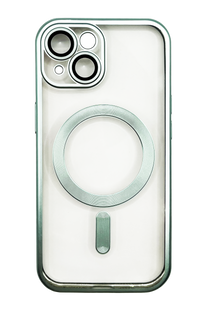 Чехол Metal Matte with MagSafe для iPhone 15 green Full Camera