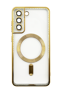 Чохол WAVE Metal Color with MagSafe для Samsung S21 FE gold Full Camera
