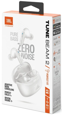 Bluetooth гарнитура JBL Tune Beam 2 (JBLTBEAM2WHT) white