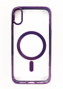Чохол Clear Color MagSafe Box для iPhone XR dark purple
