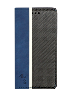 Чехол книжка Carbon для Samsung A01 blue/black (4you)