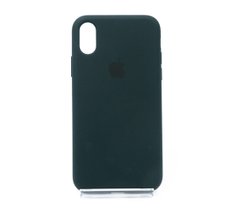 Силіконовий чохол Full Cover для iPhone X/XS black green