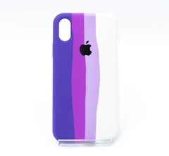 Силіконовый чохол Full Cover для iPhone X/XS Rainbow №6